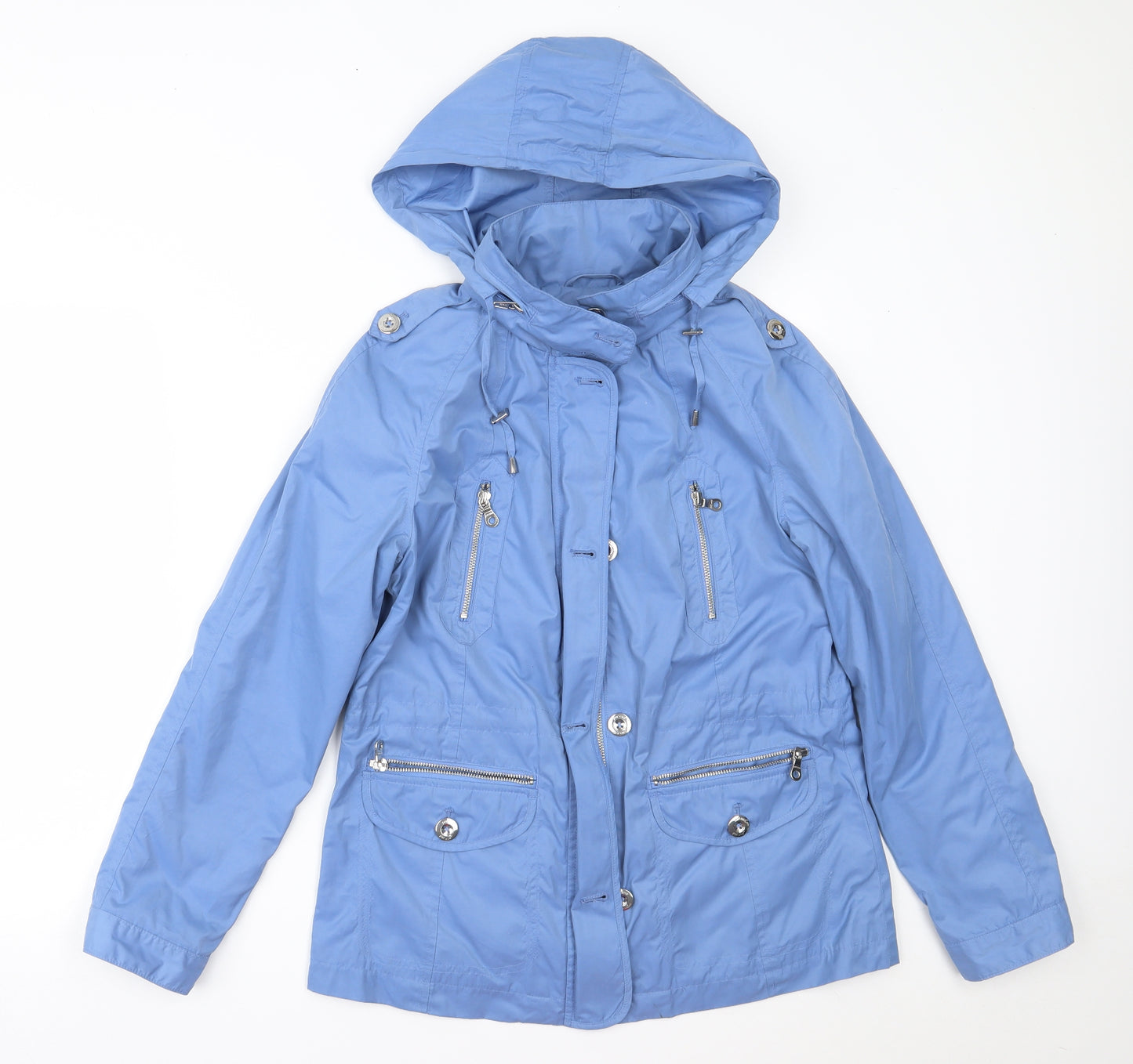 Marks and Spencer Womens Blue   Rain Coat Coat Size 10