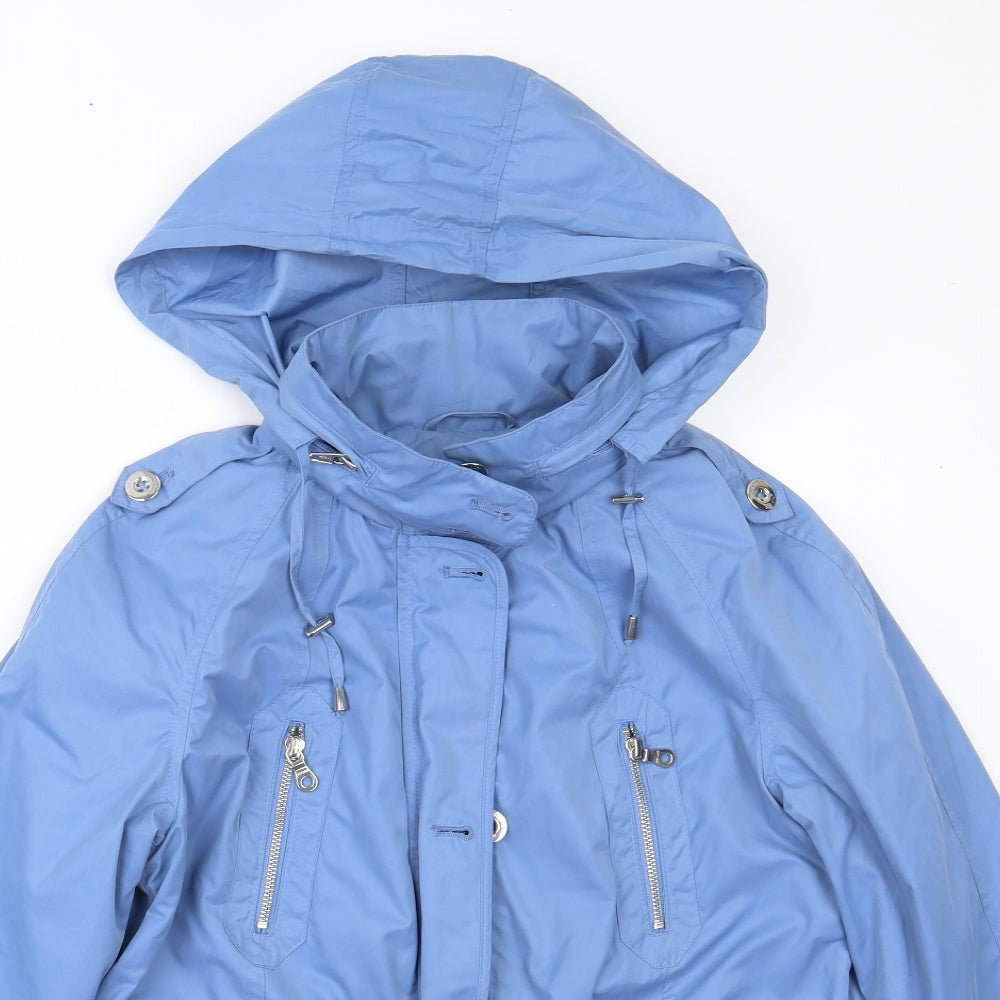 Marks and Spencer Womens Blue   Rain Coat Coat Size 10
