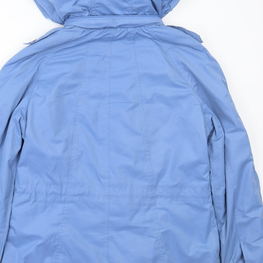 Marks and Spencer Womens Blue   Rain Coat Coat Size 10