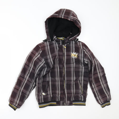 Everlast Boys Brown Check  Basic Coat Coat Size 9-10 Years
