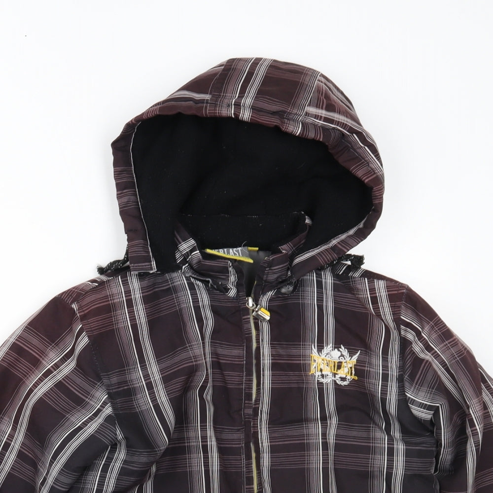 Everlast Boys Brown Check  Basic Coat Coat Size 9-10 Years