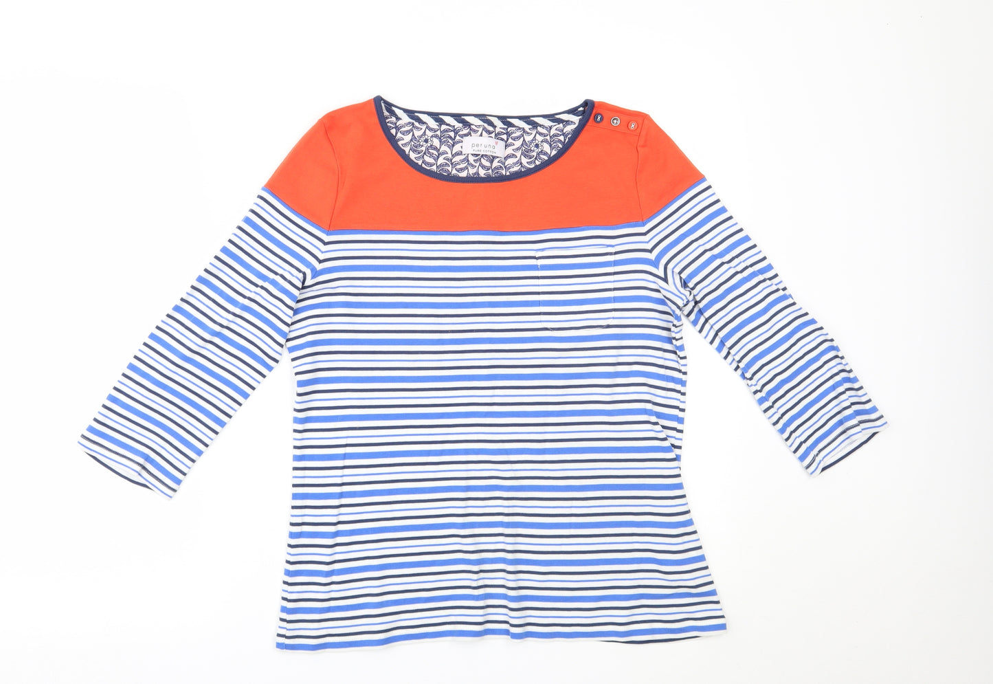Per Una Womens Multicoloured Striped  Basic Blouse Size 12