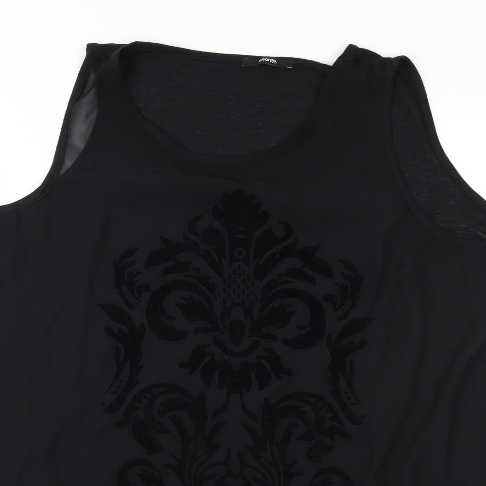 George Womens Black   Basic Tank Size 22