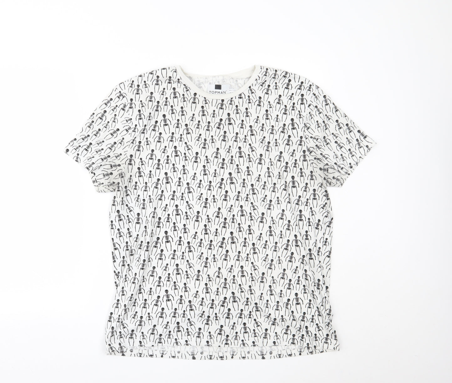 Topman Mens White   Basic T-Shirt Size XL