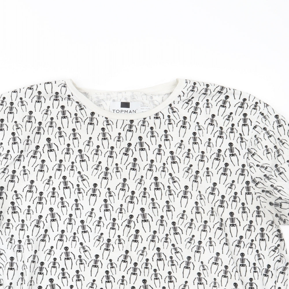 Topman Mens White   Basic T-Shirt Size XL