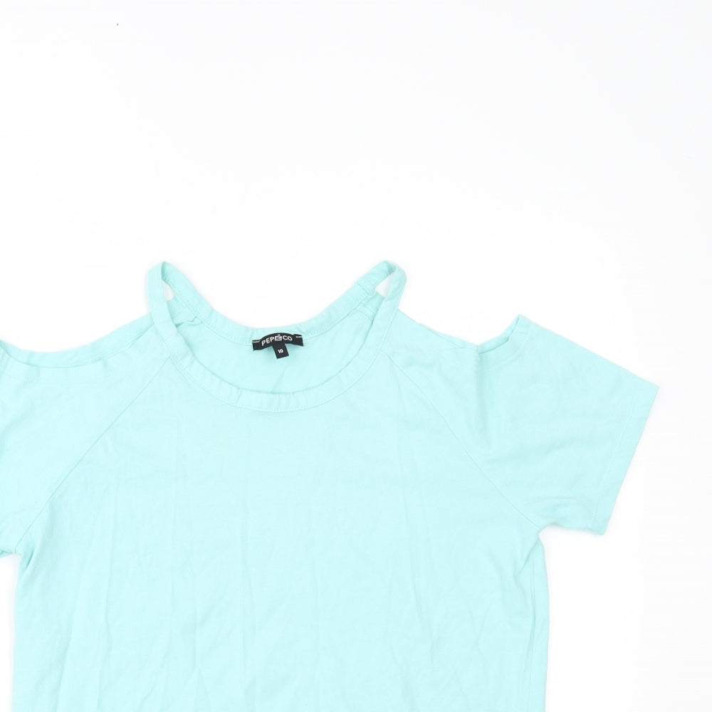 PEP & CO Womens Blue   Basic Blouse Size 10