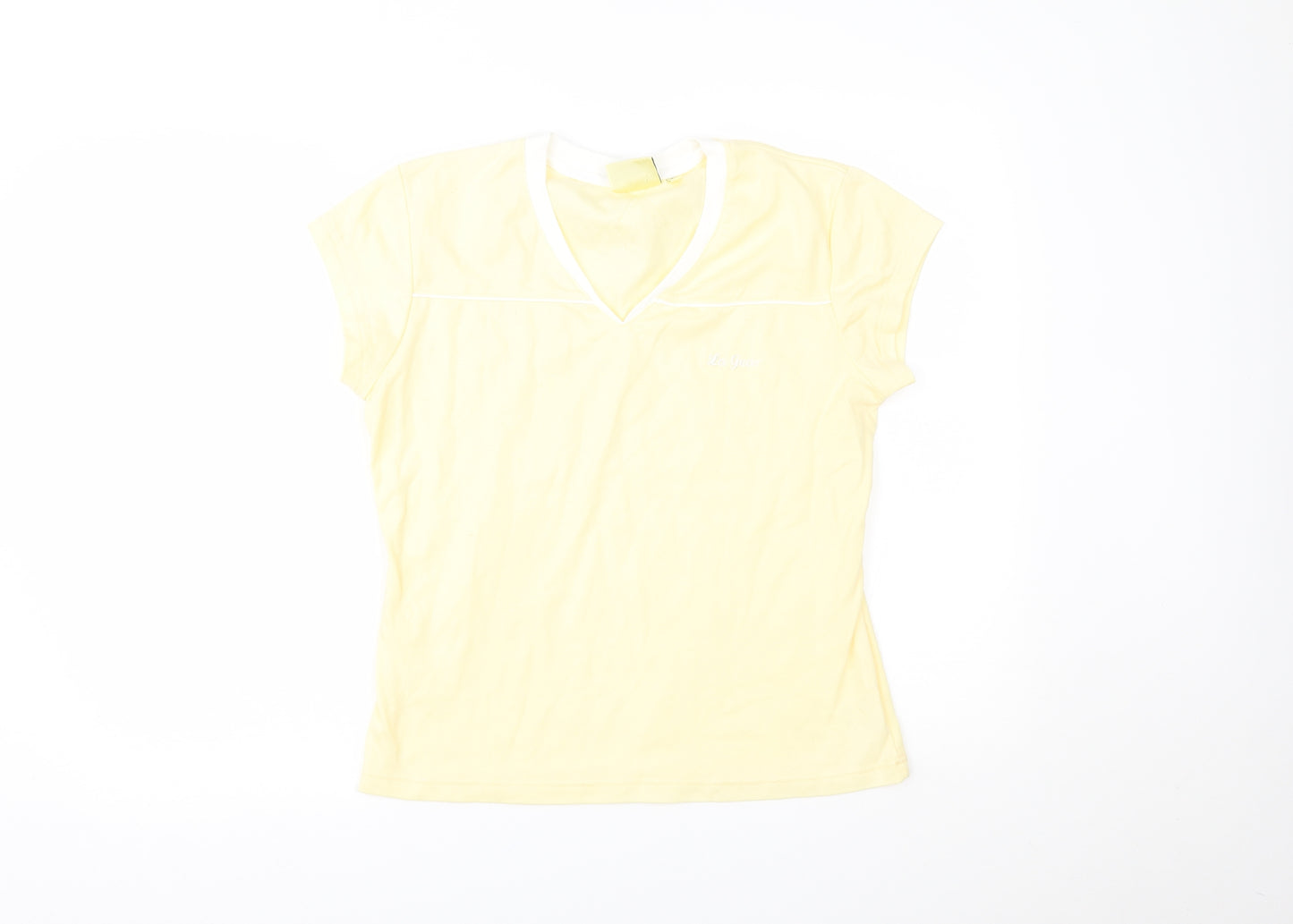 LA Gear Womens Yellow   Basic T-Shirt Size 16