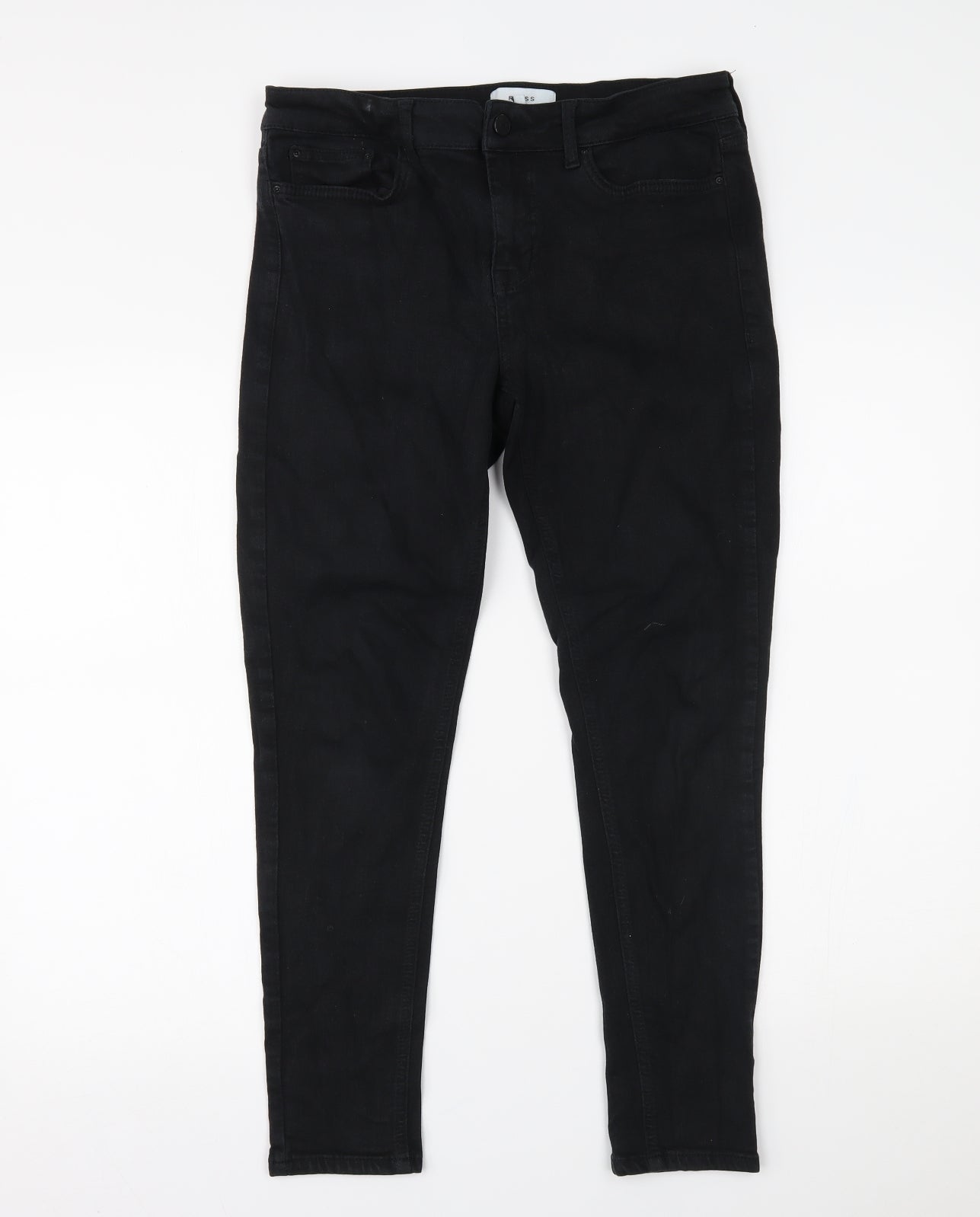 Reiss Mens Black  Denim Skinny Jeans Size 32 L26 in