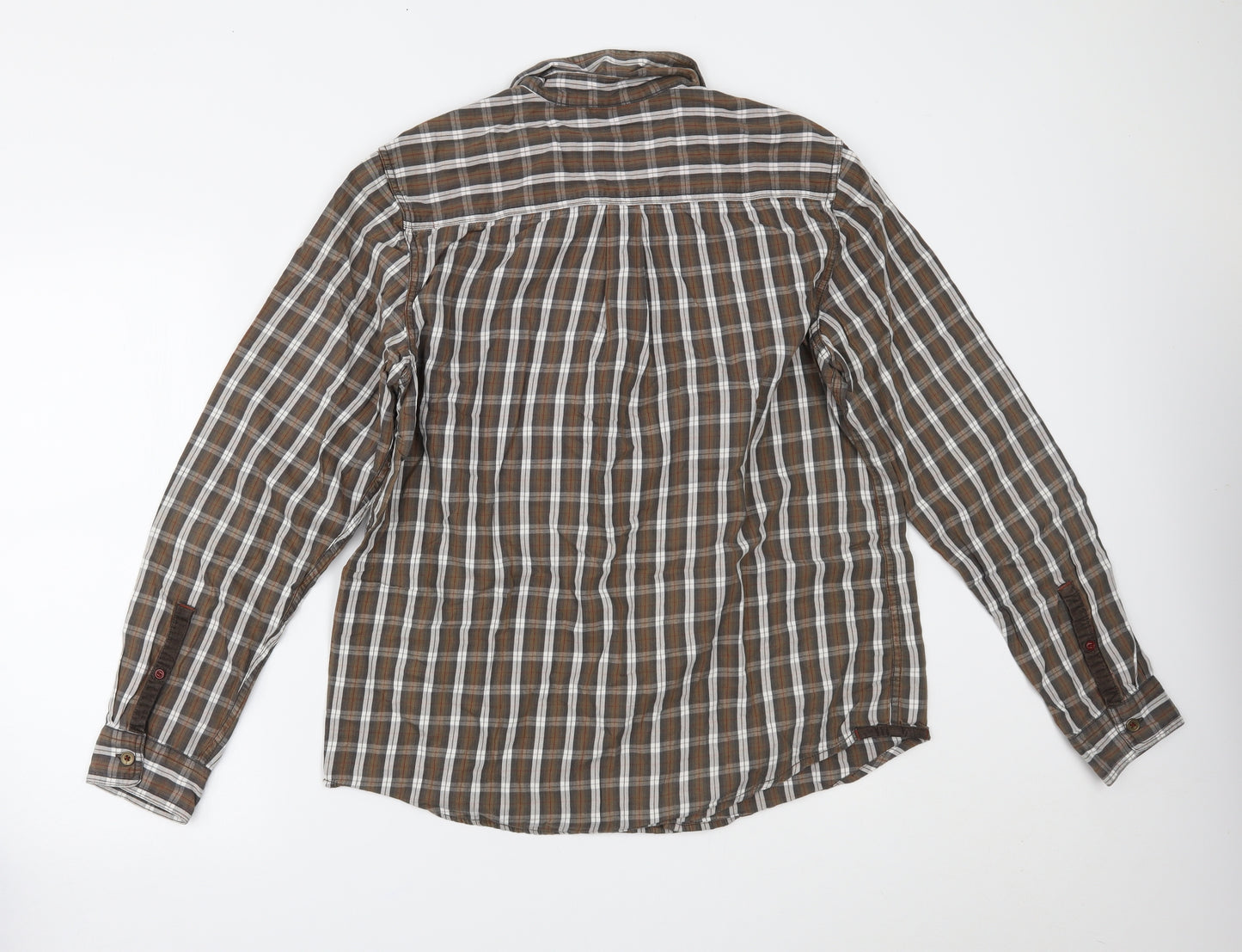 White Stuff Mens Brown Plaid   Button-Up Size L