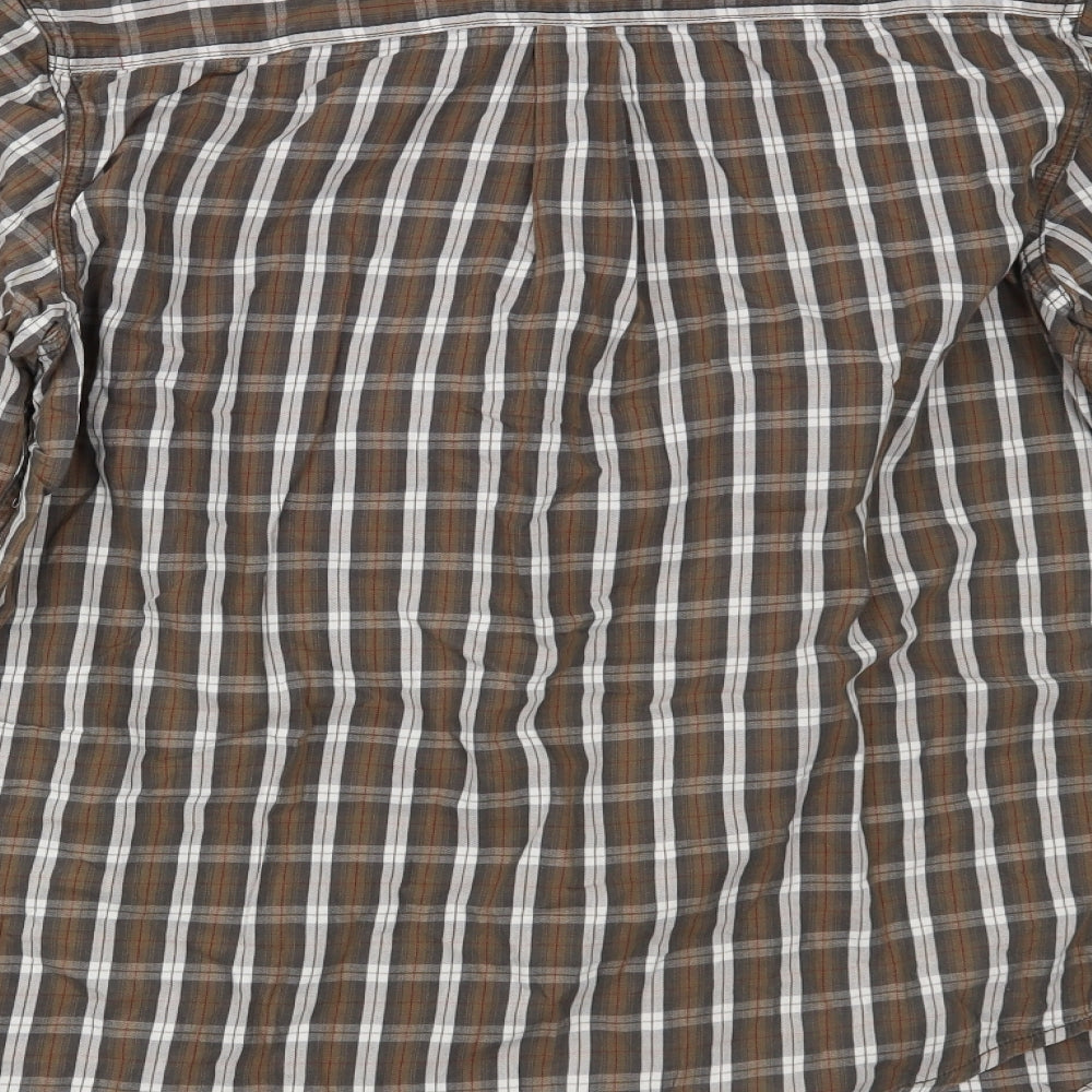 White Stuff Mens Brown Plaid   Button-Up Size L