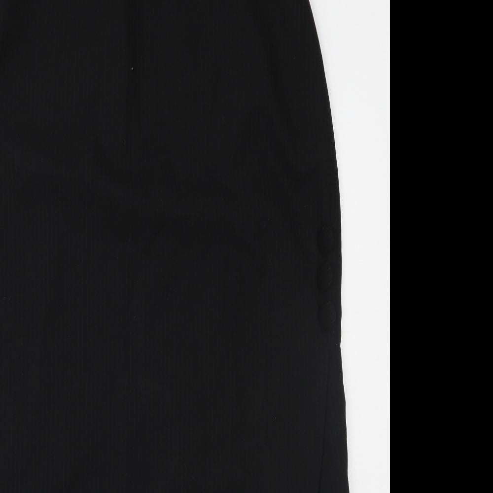 angela holmes Womens Black Striped  Straight & Pencil Skirt Size 16