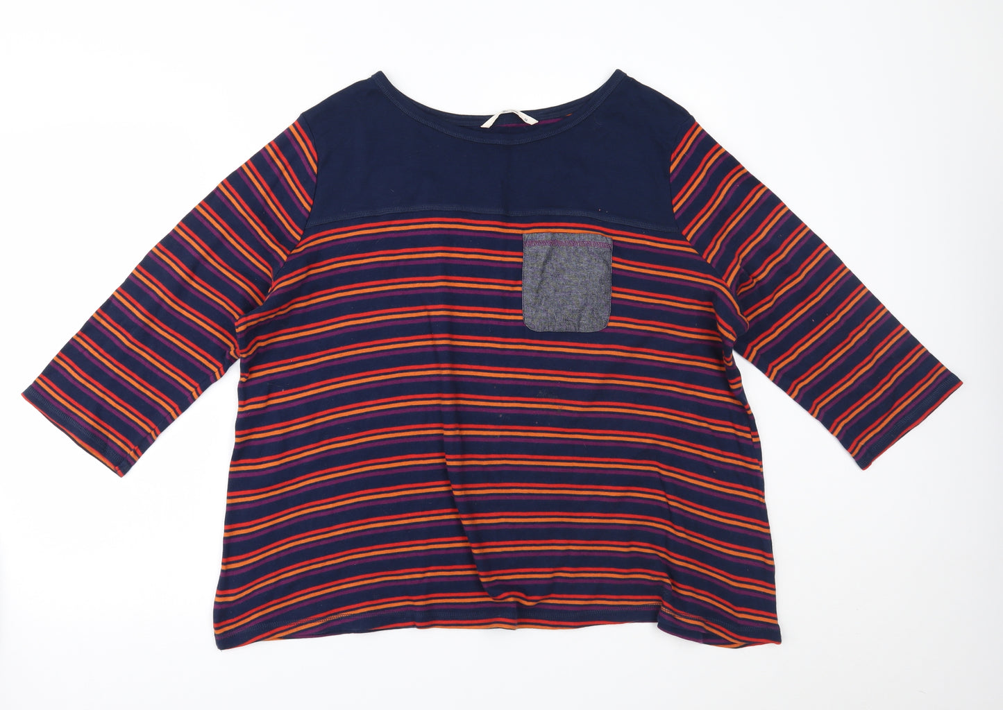 TU Womens Multicoloured Striped  Basic Blouse Size 22