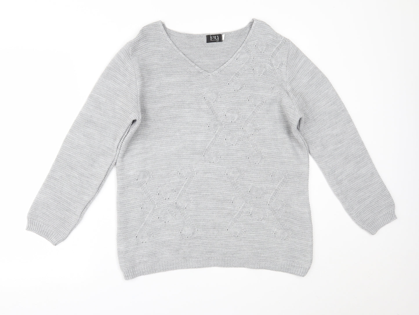 Ivy Womens Grey   Pullover Jumper Size M