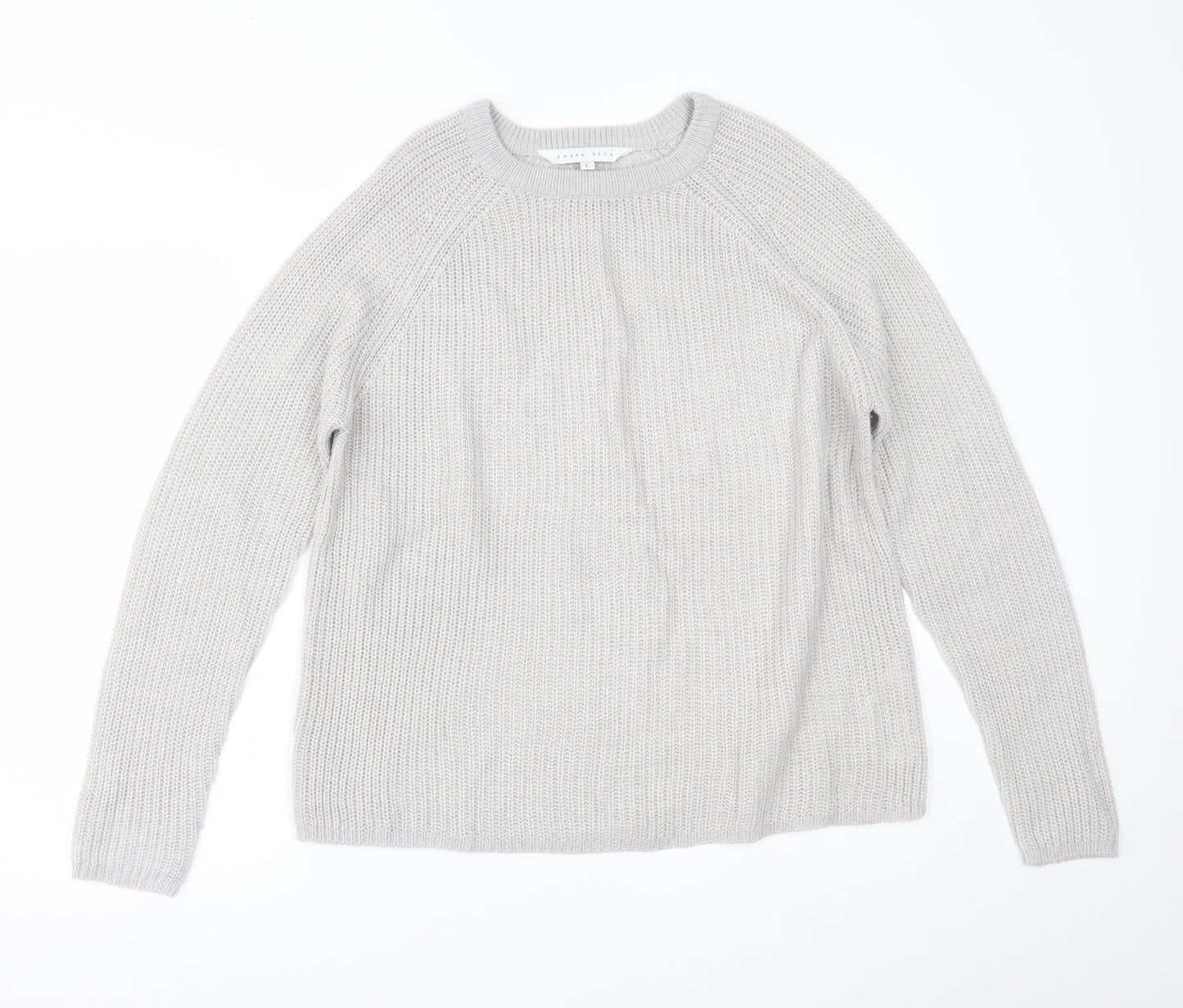 Amara Reya Womens Grey   Pullover Jumper Size L