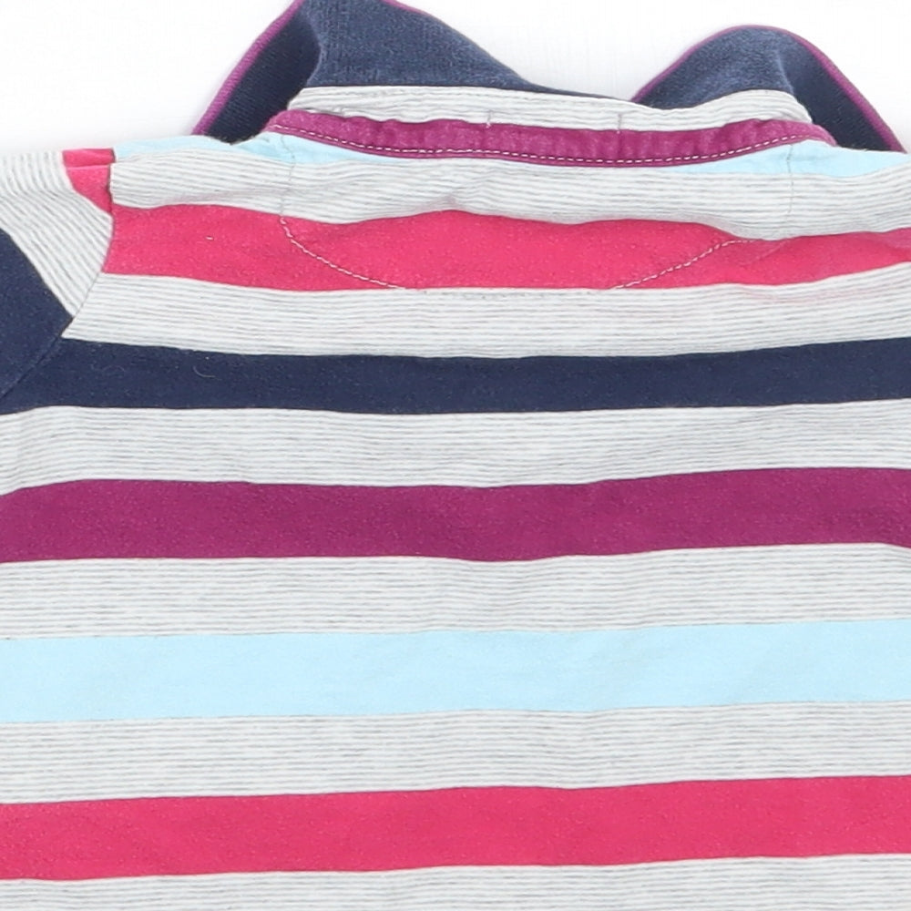 Ted Baker Girls Grey Striped  Basic Polo Size 6-9 Months