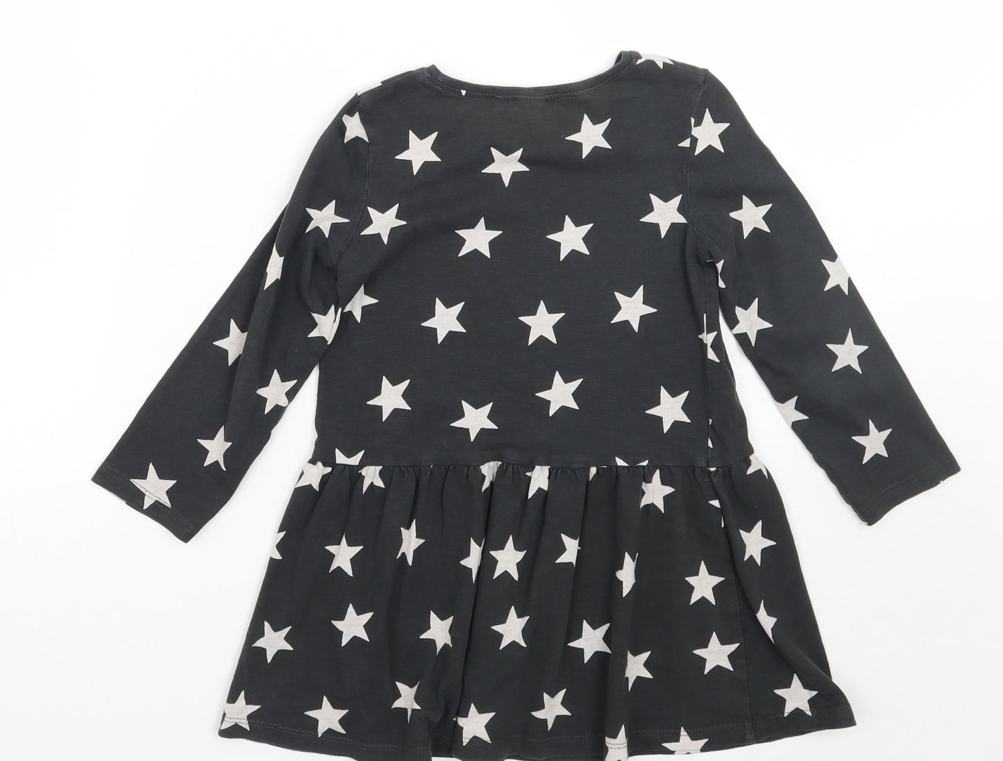 NEXT Girls Grey Geometric  Basic T-Shirt Size 3-4 Years
