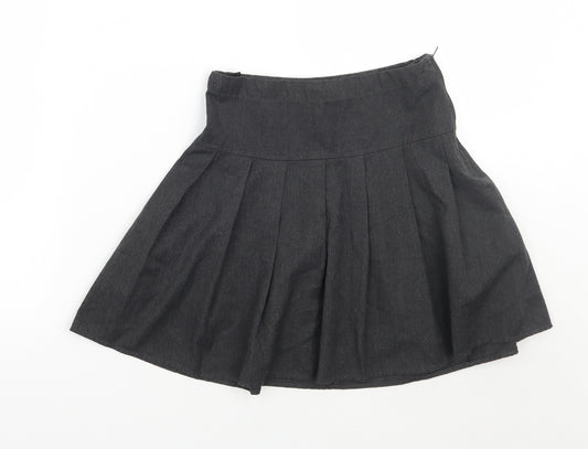 Front view of NEXT girls’ grey a-line skirt, size 8, years