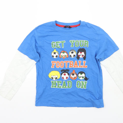 George Boys Blue   Basic T-Shirt Size 6-7 Years