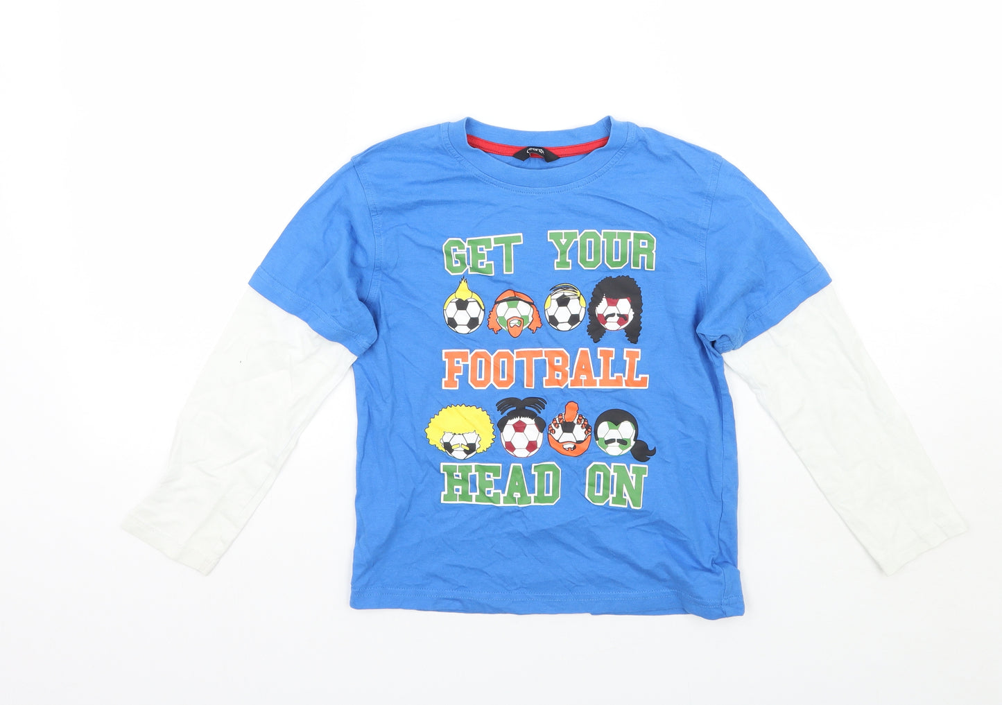 George Boys Blue   Basic T-Shirt Size 6-7 Years