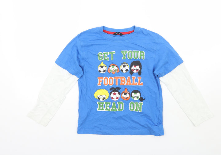 George Boys Blue   Basic T-Shirt Size 6-7 Years