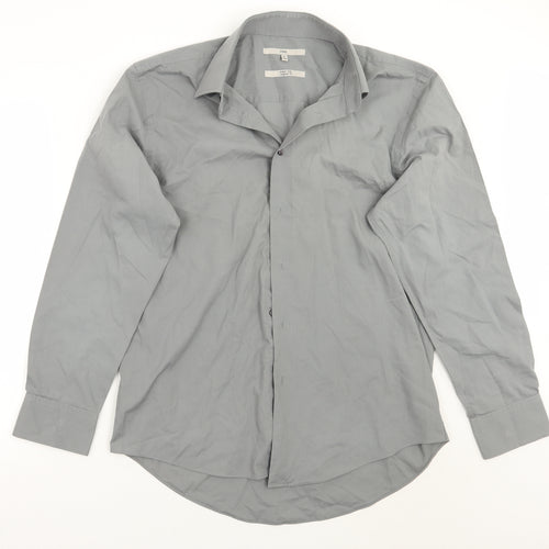 NEXT Mens Grey    Button-Up Size 16
