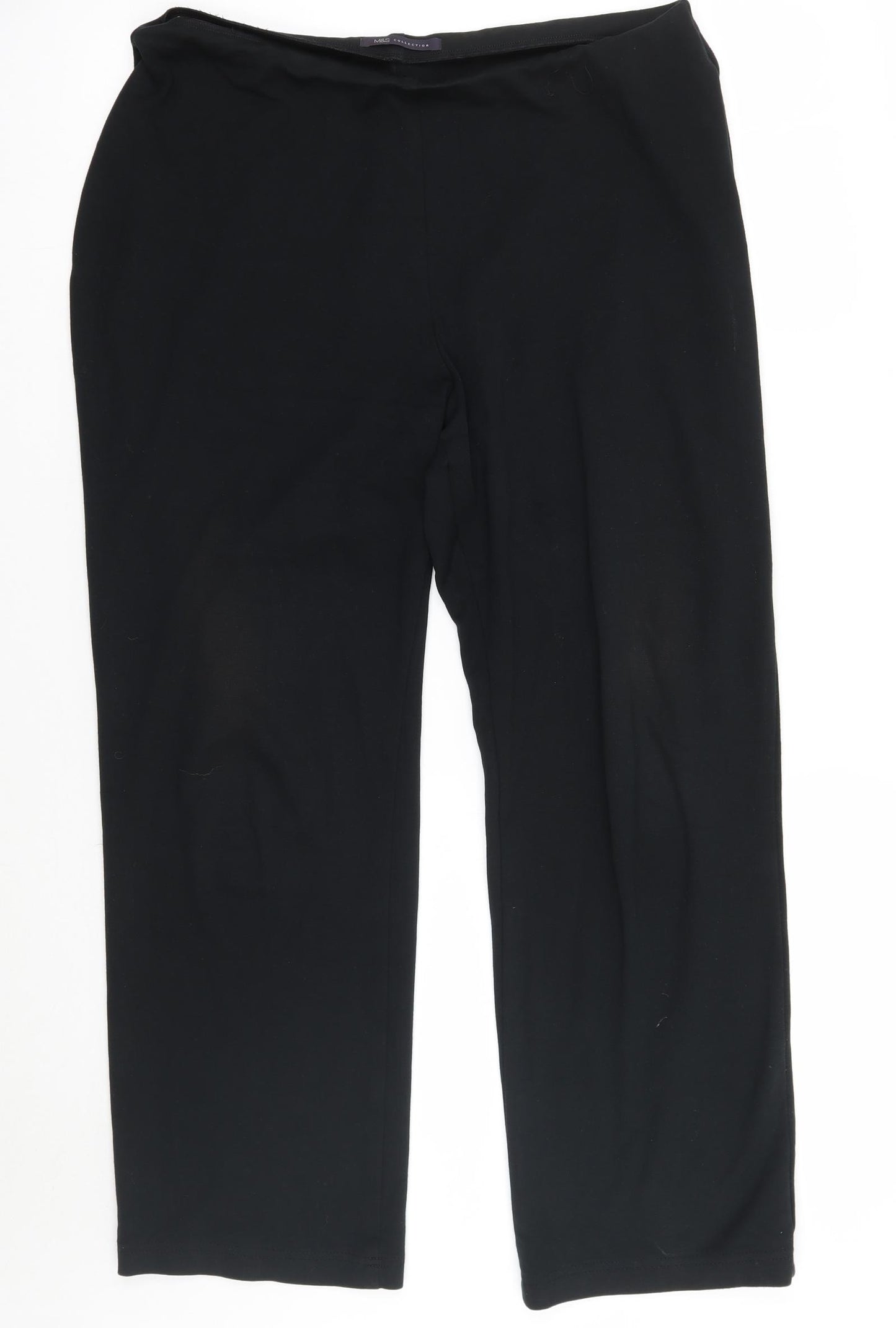 Marks and Spencer Womens Black   Trousers  Size 14 L26 in