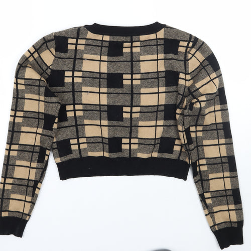 Primark Womens Beige Check  Pullover Jumper Size S