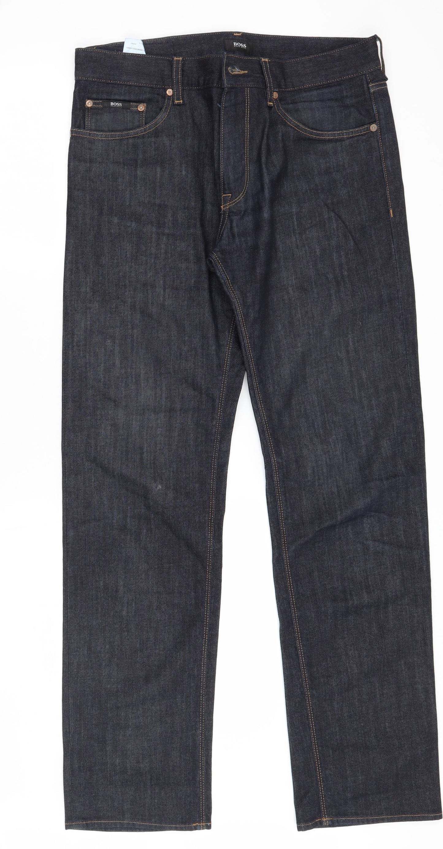 HUGO BOSS Mens Blue   Straight Jeans Size 32 L30 in
