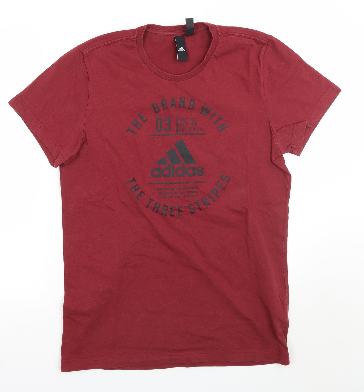adidas Mens Red    T-Shirt Size M