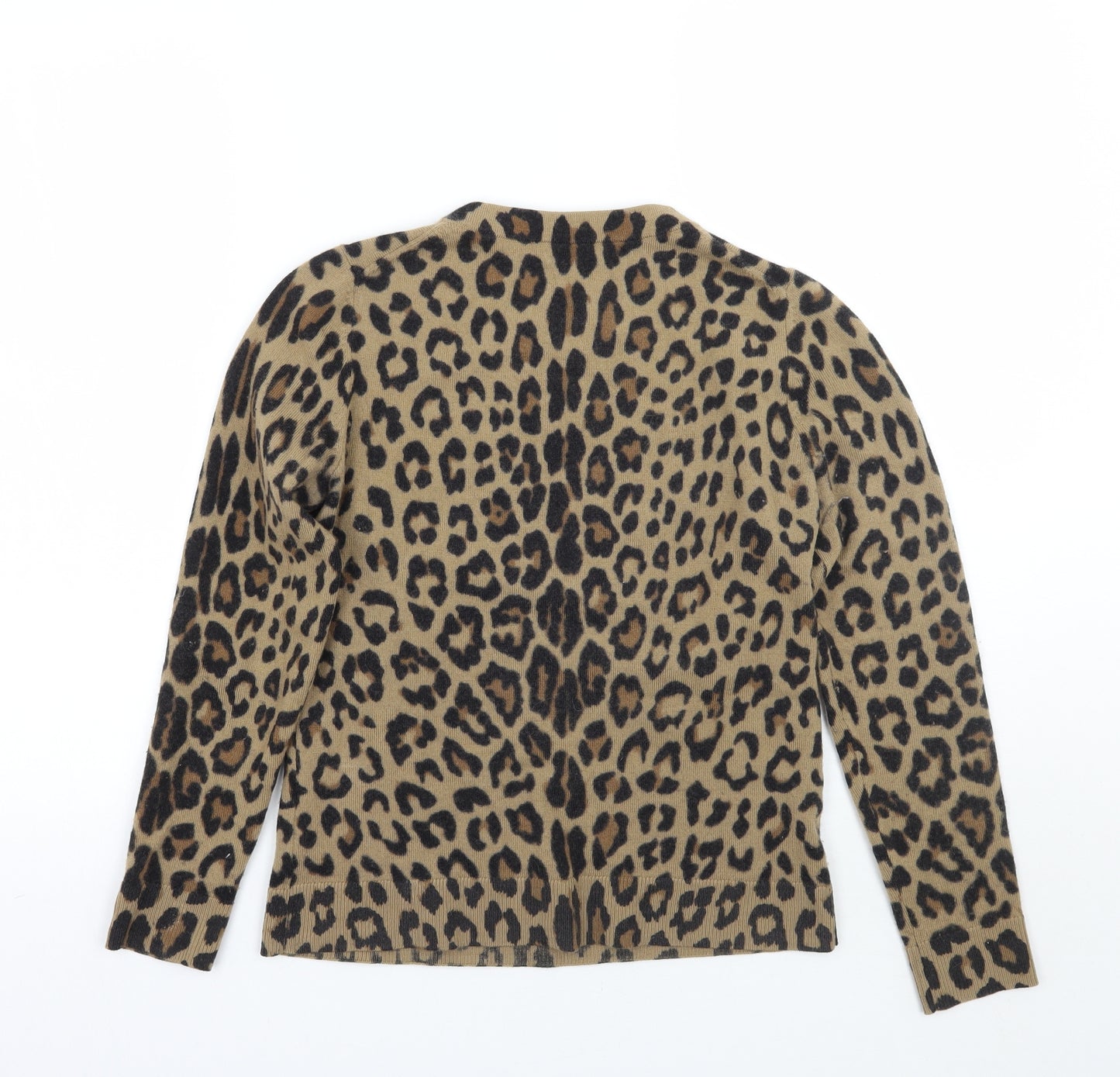 Hobbs Womens Brown Animal Print  Pullover Jumper Size S