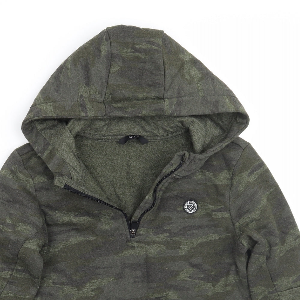 George Boys Green Camouflage  Pullover Jumper Size 10-11 Years