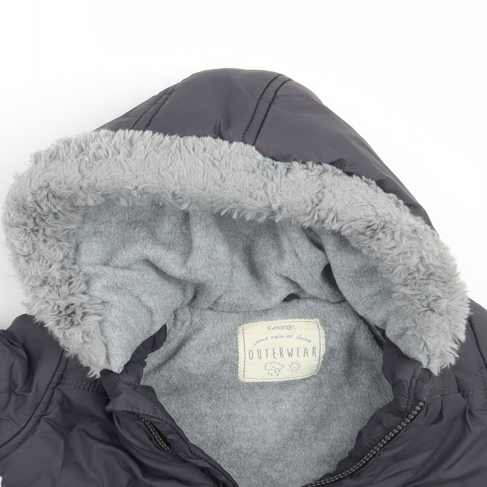 George Baby Grey   Jacket Coat Size 6-9 Months