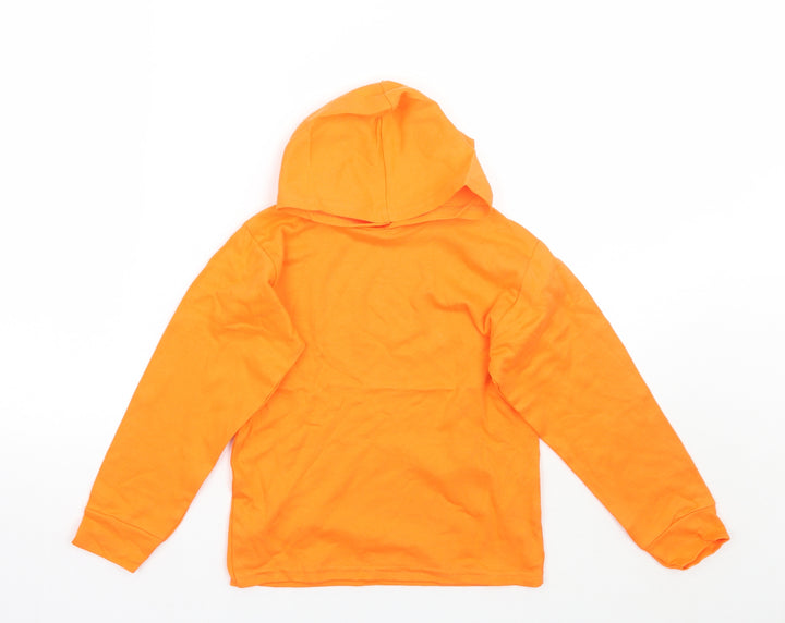 Preworn Girls Orange   Pullover Hoodie Size 4 Years
