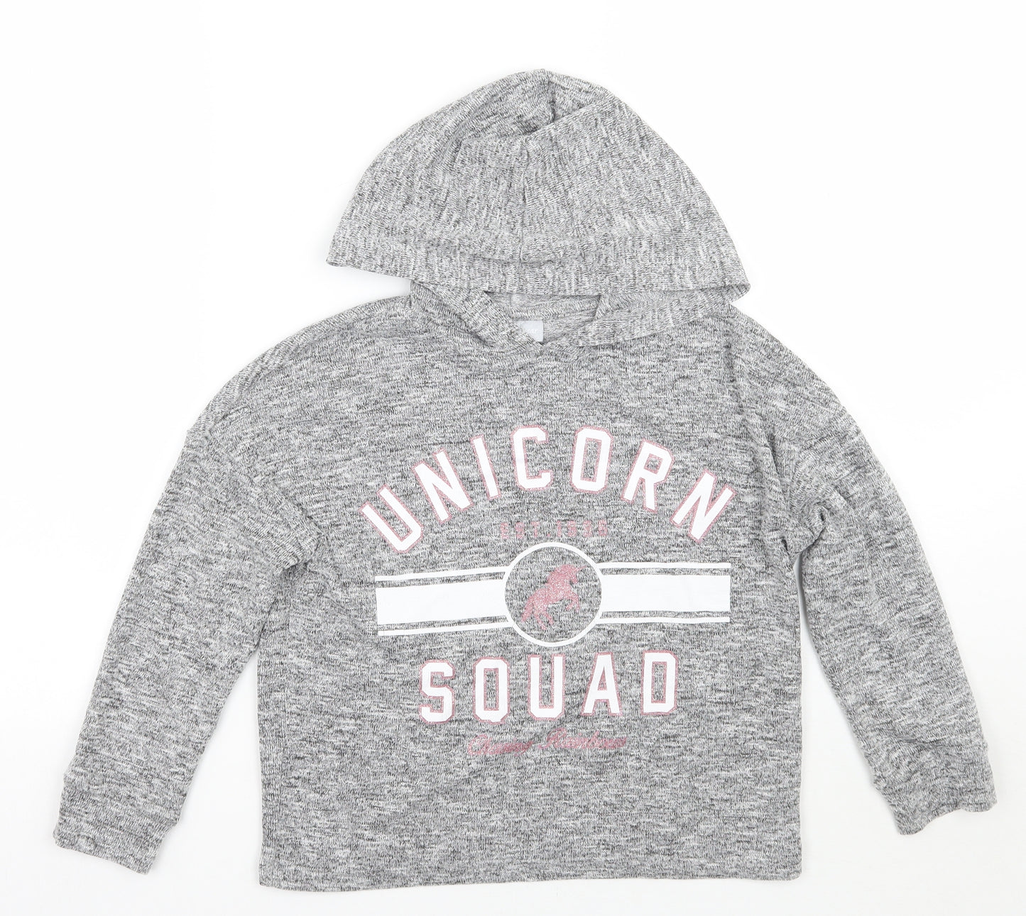 Matalan Girls Grey   Pullover Hoodie Size 8 Years