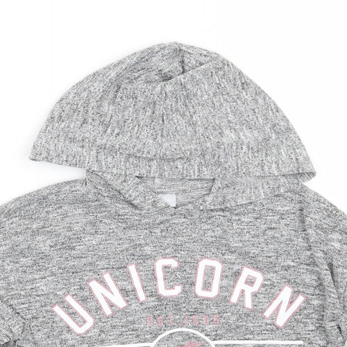 Matalan Girls Grey   Pullover Hoodie Size 8 Years