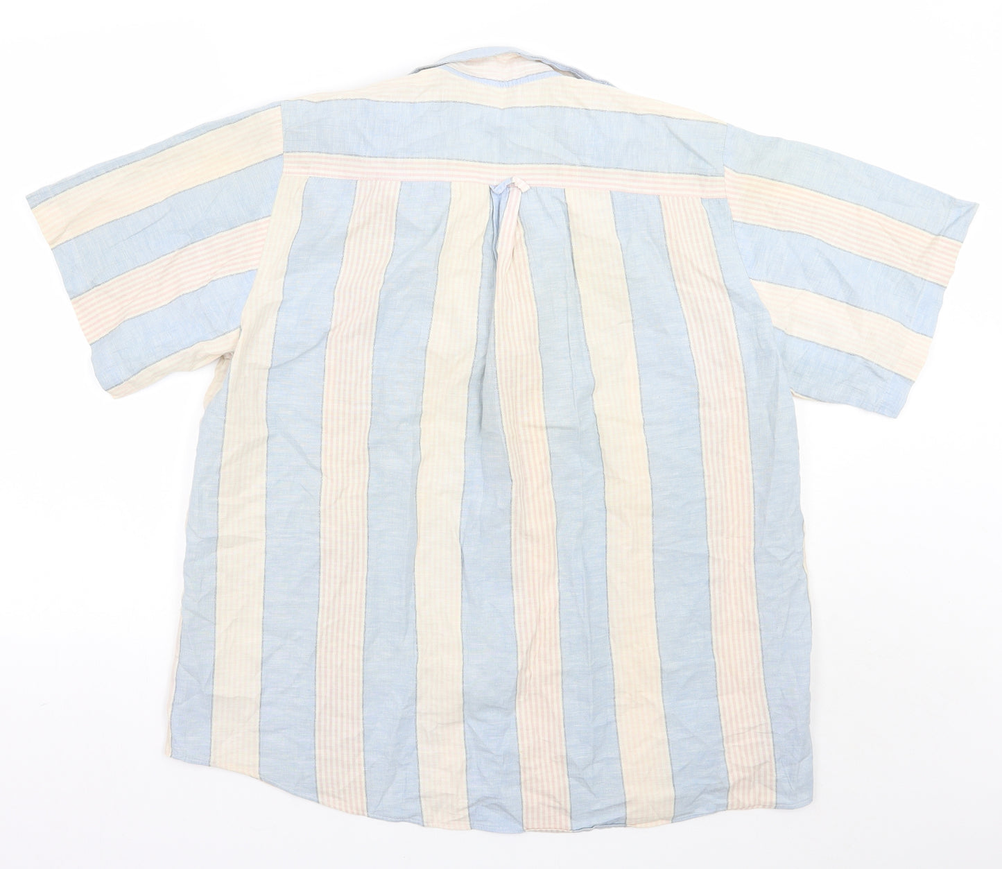 st bernard Womens Blue Striped  Basic Button-Up Size 14