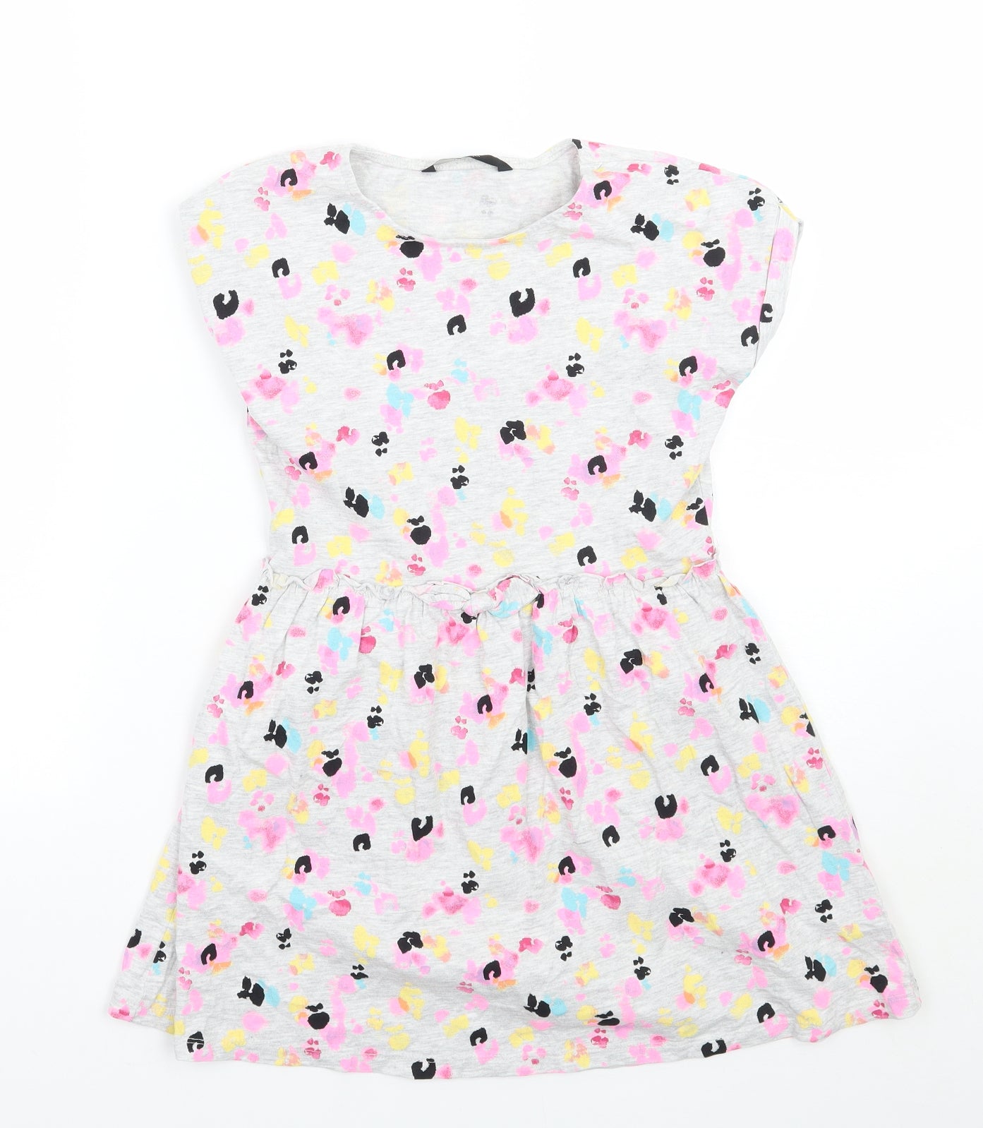 George Girls Grey Animal Print  A-Line  Size 8-9 Years