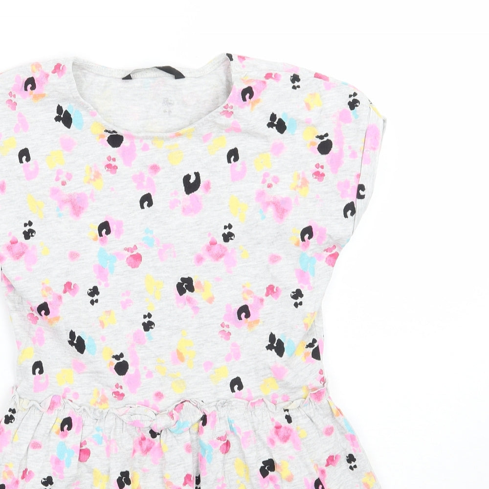 George Girls Grey Animal Print  A-Line  Size 8-9 Years