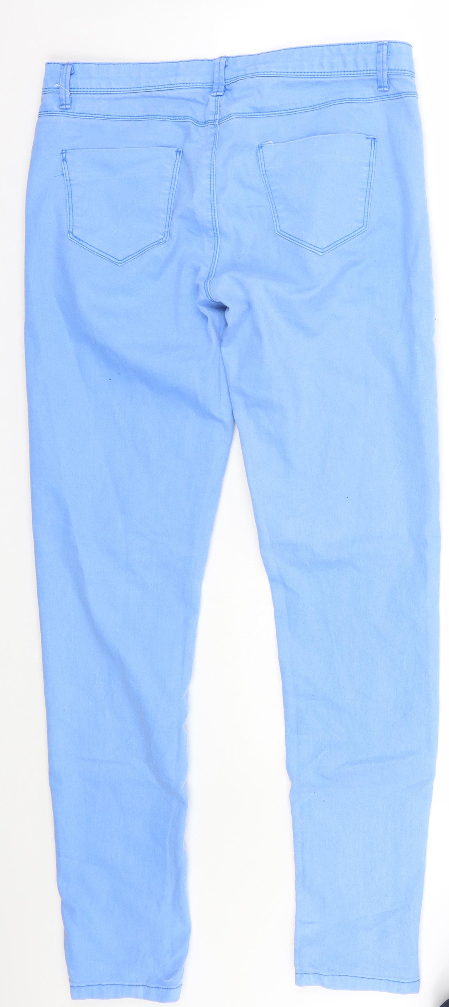 Denim & Co. Womens Blue   Skinny Jeans Size 10 L29 in