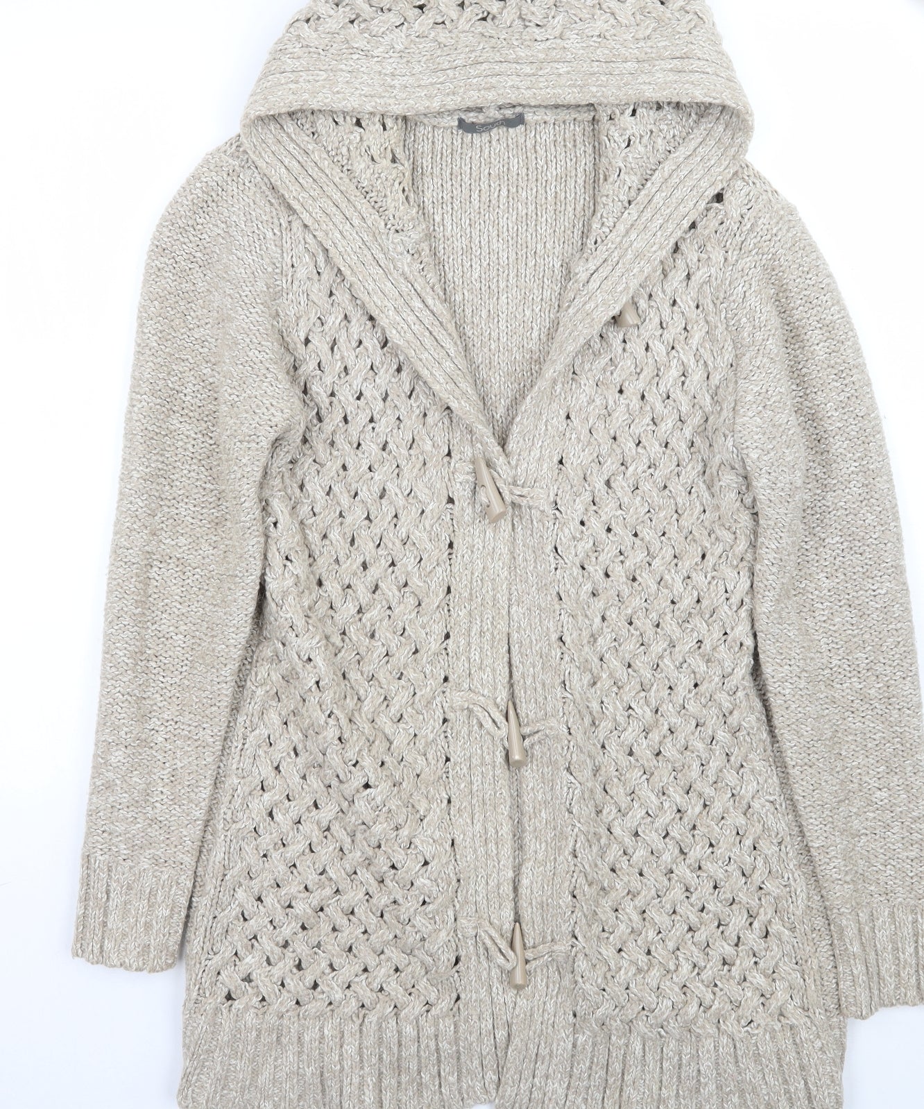 South Womens Beige   Cardigan Jumper Size 14