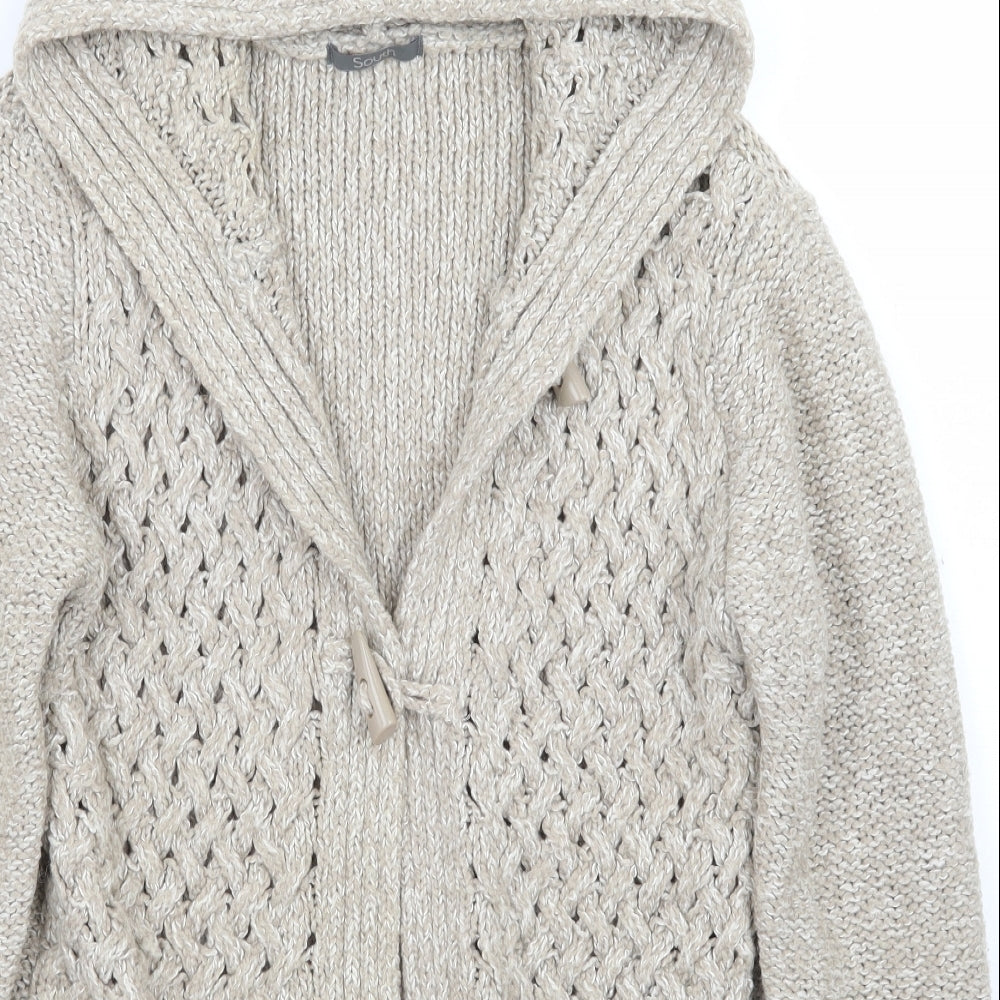 South Womens Beige   Cardigan Jumper Size 14