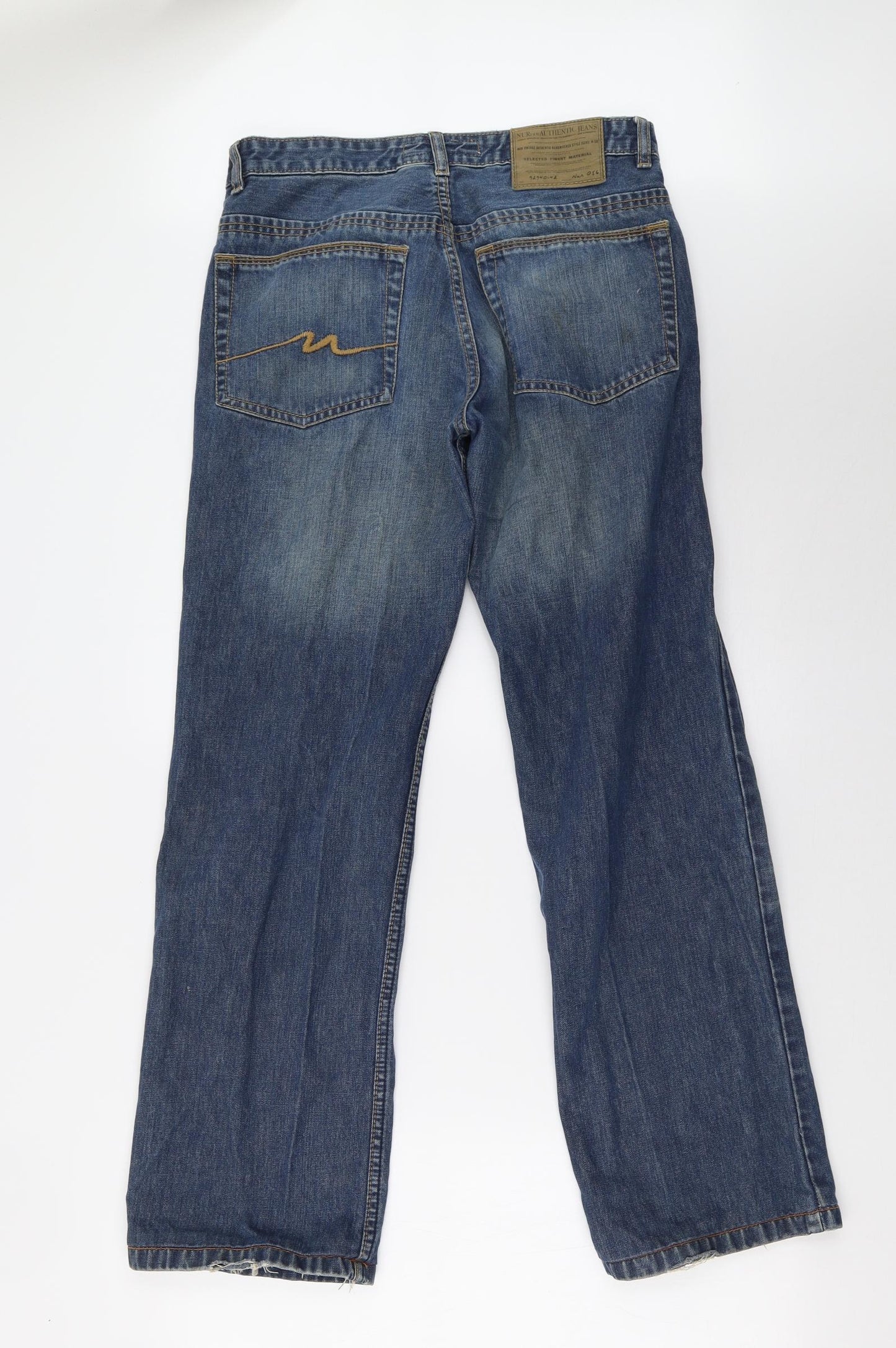 nur Mens Blue  Denim Straight Jeans Size 32 L30 in