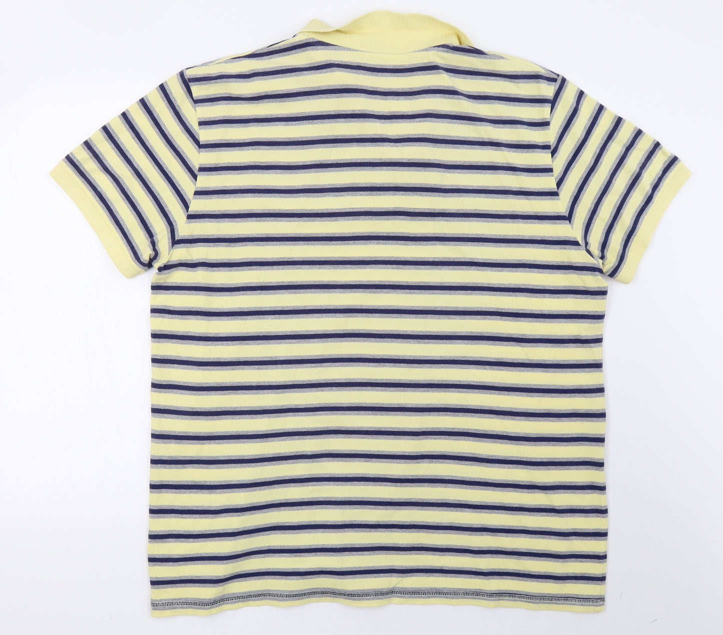 Cedar Wood State Mens Yellow Striped   Polo Size 2XL