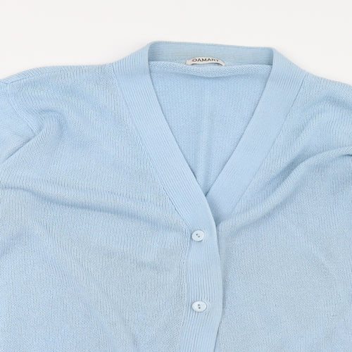 Damart Womens Blue  Knit Cardigan Jumper Size 20