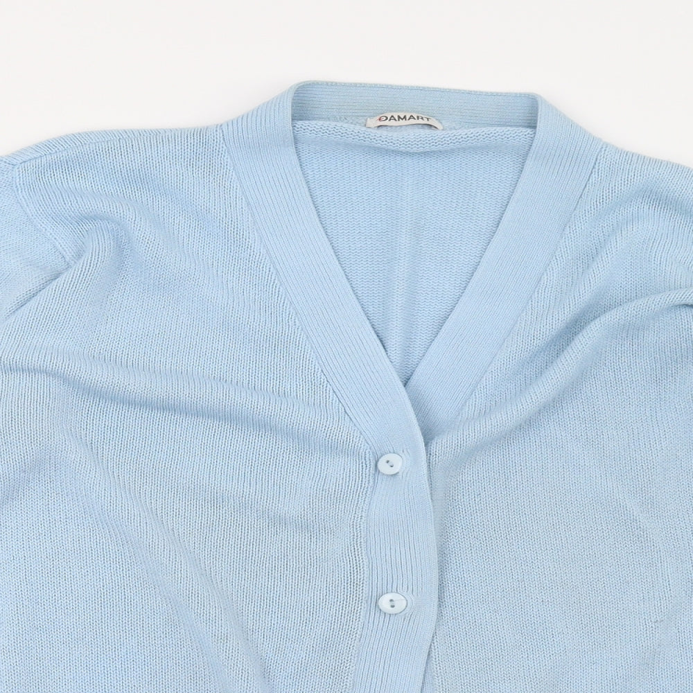 Damart Womens Blue  Knit Cardigan Jumper Size 20