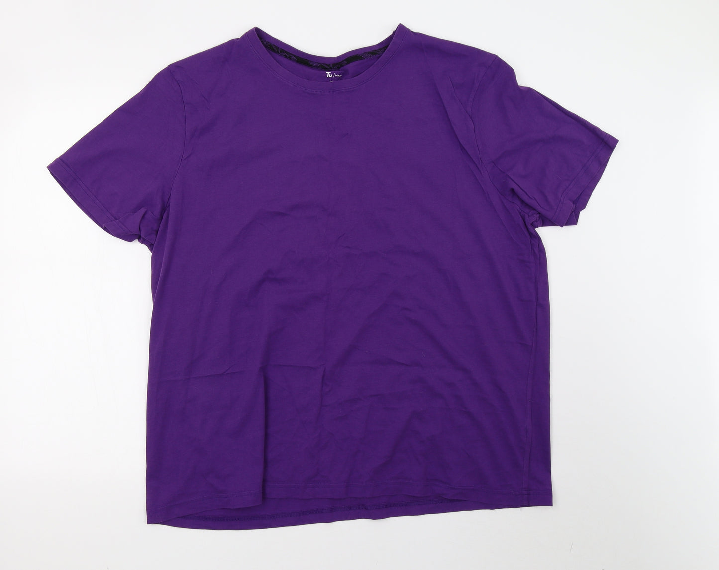 Sainsburys Mens Purple    T-Shirt Size XL