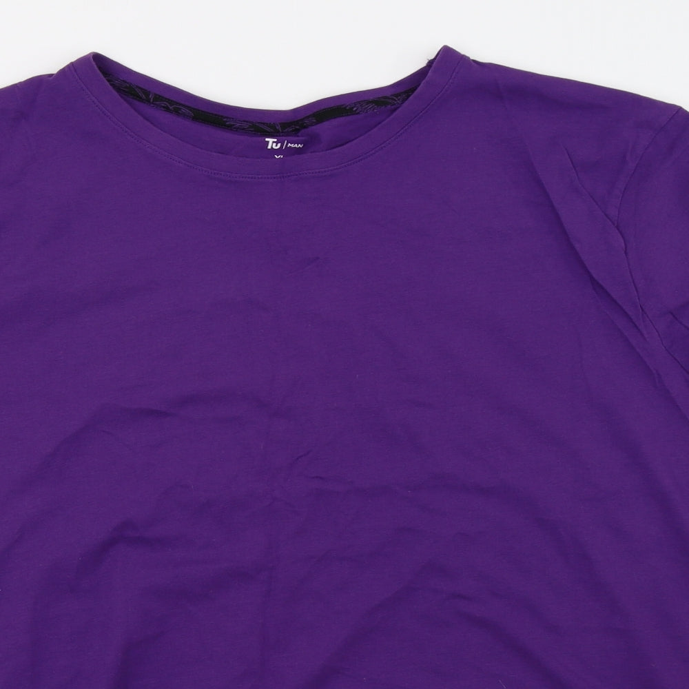 Sainsburys Mens Purple    T-Shirt Size XL