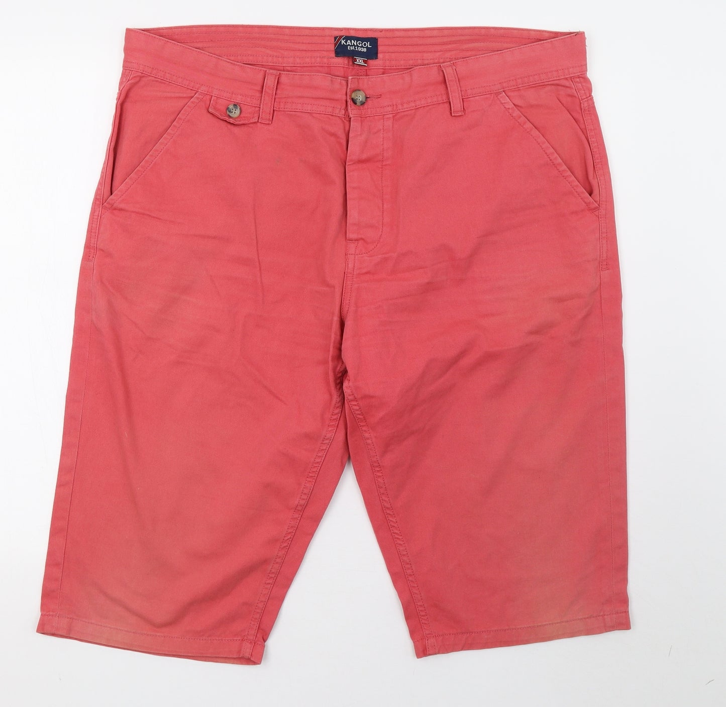 Kangol Mens Pink   Chino Shorts Size 2XL