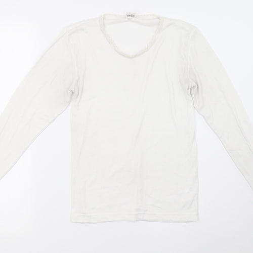 octove Womens White   Pullover Sweatshirt Size XS