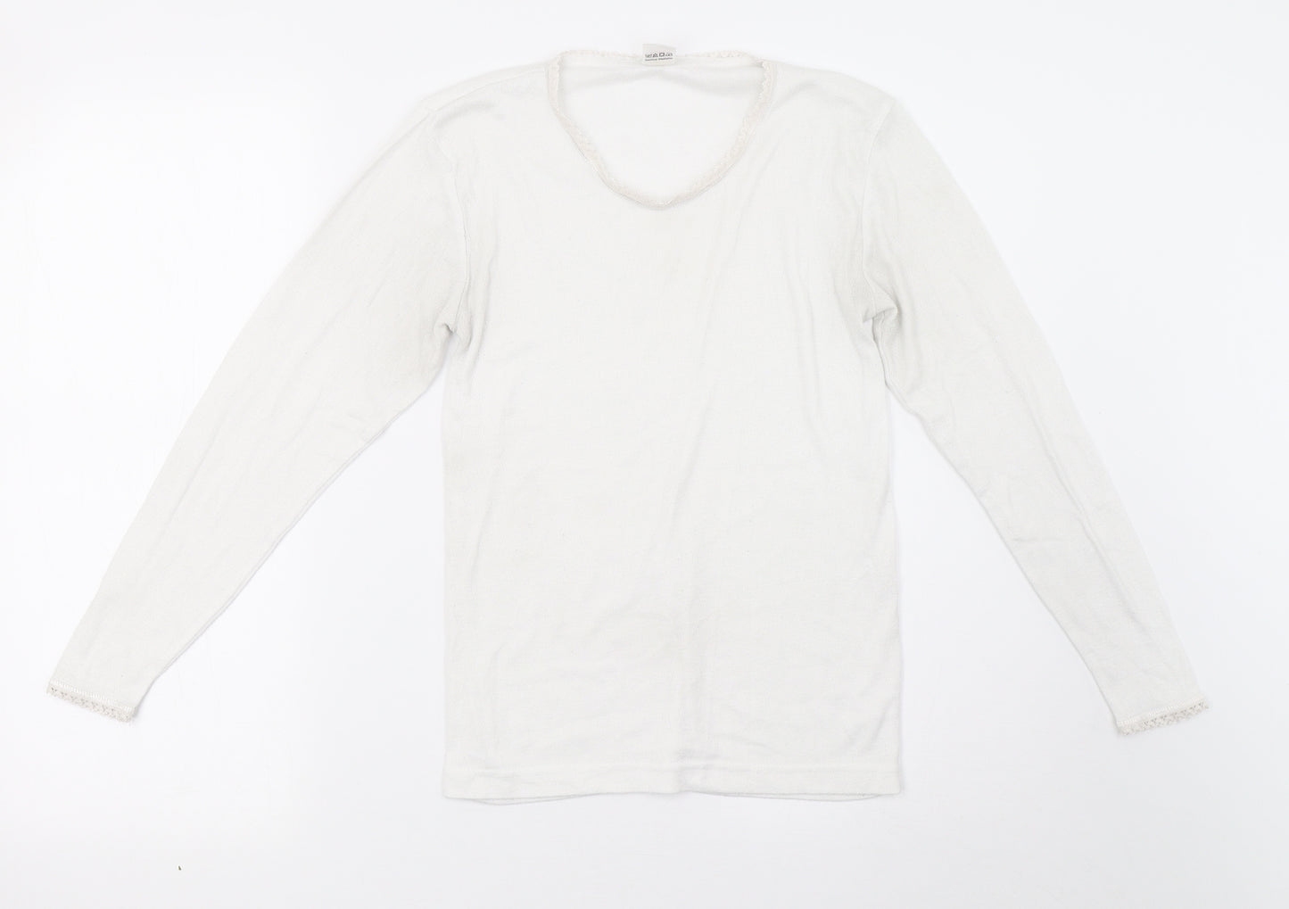 octove Womens White   Pullover Sweatshirt Size XS